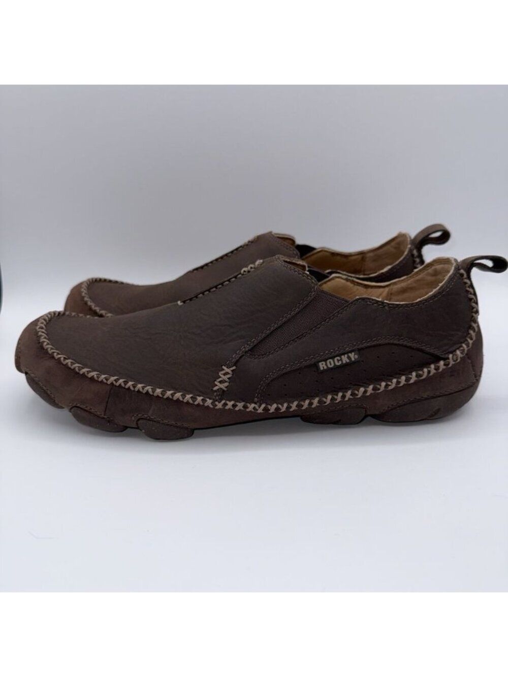 ROCKY 1045 Men’s Slip-On Brown Loafers Shoes Size Sz 11.5 - Picture 5 of 15